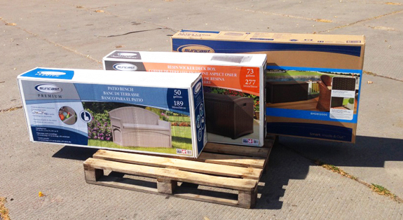 Все сундуки SunCast упакованы в плотные картонные коробки
